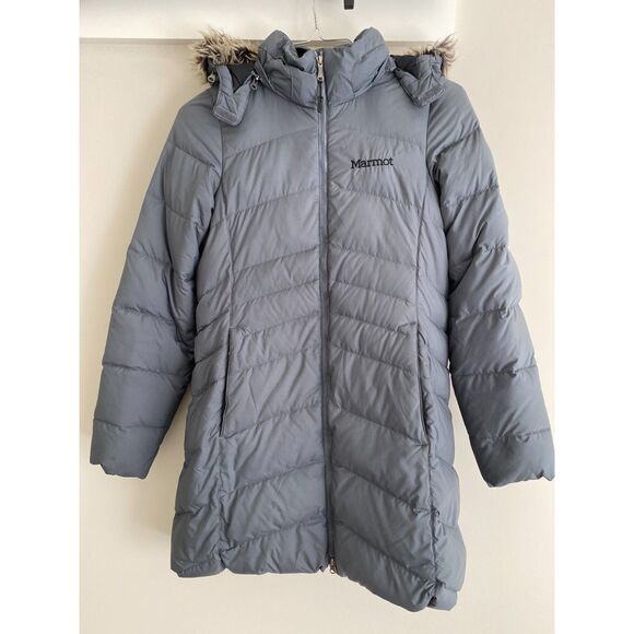 Marmot Women's Montreaux Coat Midnight Navy Size Small Puffer Parka - Picture 1 of 9